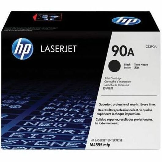 HP I CE390A HP 90A (CE390A) Original Standard Yield Laser Toner Cartridge - Single Pack - Black - 1 Each