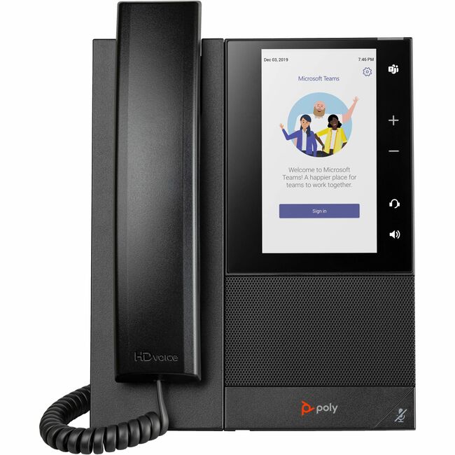 HP 849A5AA#ABA Poly CCX 505 Business Media Phone for Microsoft Teams and PoE-enabled GSA/TAA