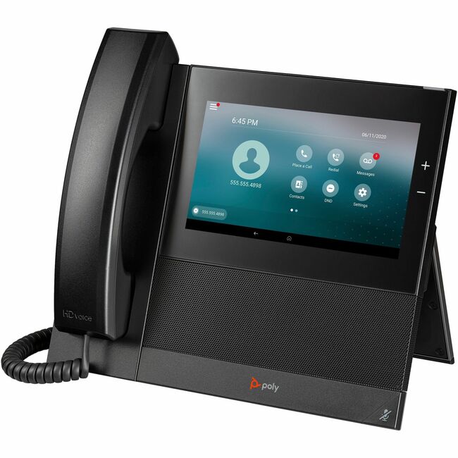 HP 84C17AA#ABA Poly CCX 600 IP Phone - Corded - Corded/Cordless - Wi-Fi, Bluetooth - Black