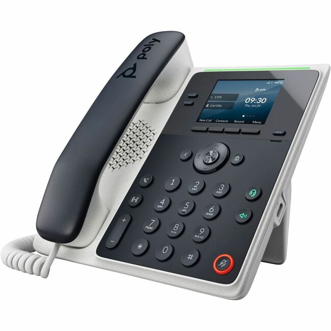 HP 89B49AA#ABA Poly Edge E100 IP Phone - Corded - Corded - Desktop, Wall Mountable - Black