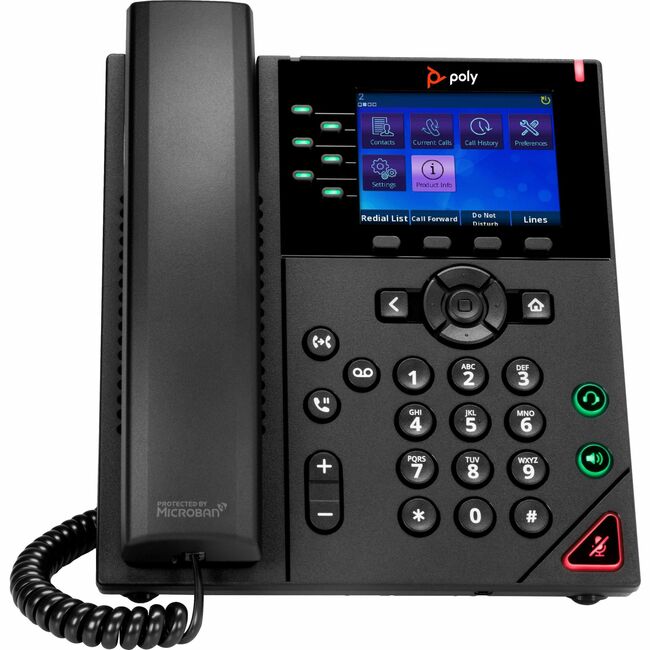 HP 89K70AA#ABA Poly OBi VVX 350 IP Phone - Corded - Corded - Desktop, Wall Mountable - Black
