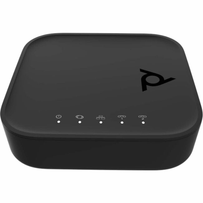 HP 8F3H5AA#ABA Poly ATA 402 2FXS Voice Port VoIP Adapter with Open SIP and Power Supply