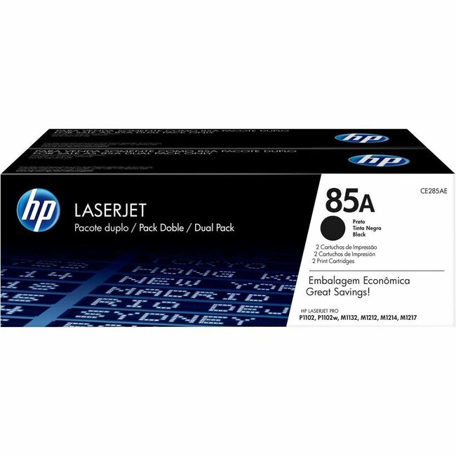 HP I CE285AD HP 85A 2-pack Black Original LaserJet Toner Cartridges