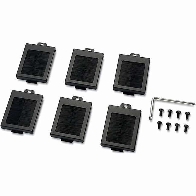 APC by Schneider Electric AR7706 APC NetShelter Cable Management, Mounting Rail Brush Strips, Set of 6, for NetShelter SX 750 mm Wide, Black, 76 x 114 x 13 mm