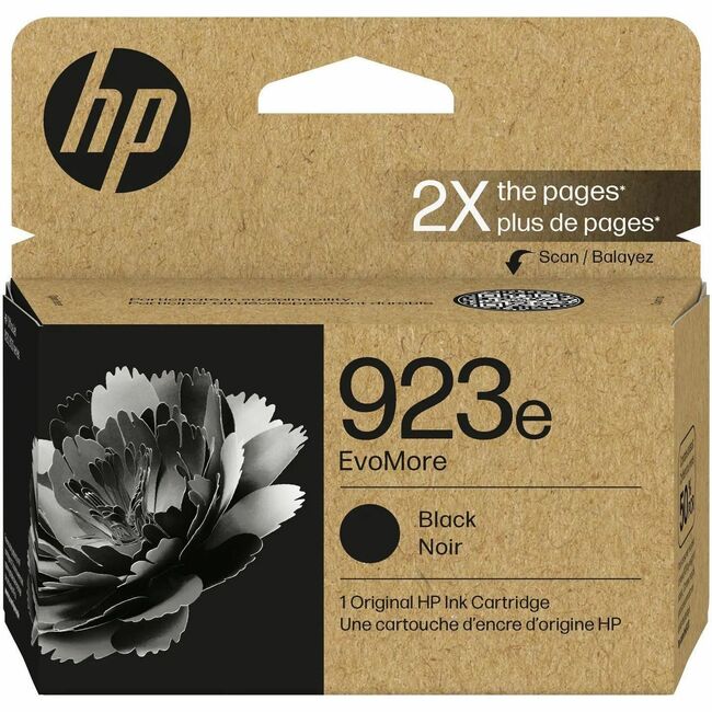 HP I 4K0T7LN HP EvoMore 923e Original High Yield Inkjet Ink Cartridge - Black - 1 Each