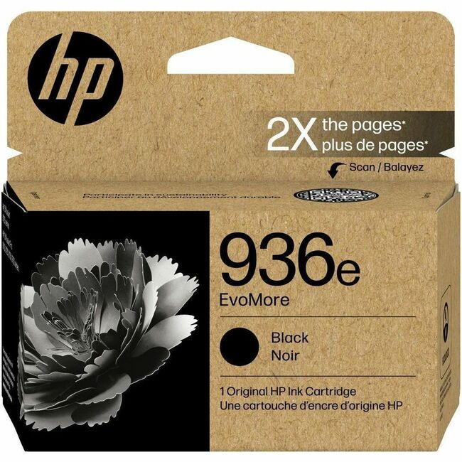 HP I 4S6V6LN HP EvoMore 936e Original High Yield Inkjet Ink Cartridge - Black - 1 Each
