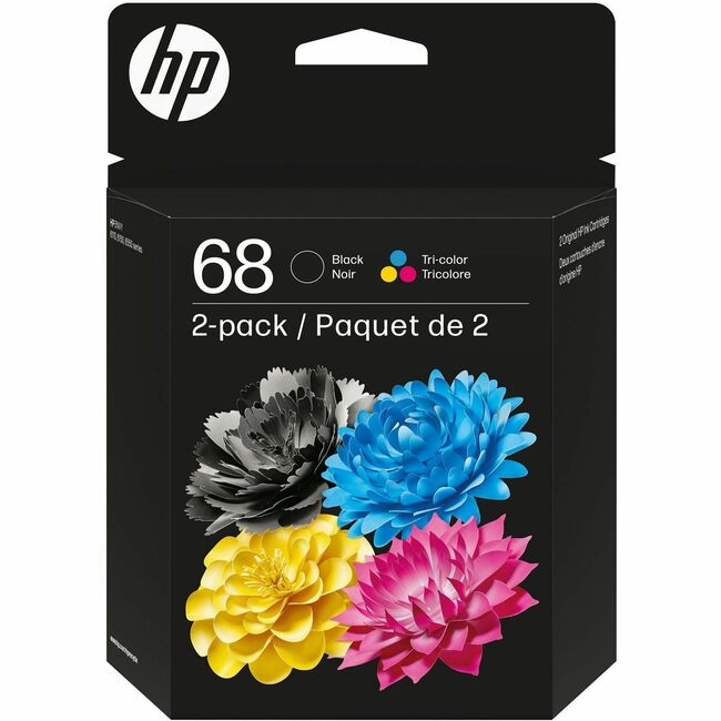 HP I 6L6S2TN HP 68 Original Standard Yield Inkjet Ink Cartridge - Black, Tri-color, Cyan, Magenta, Yellow - 2 Pack