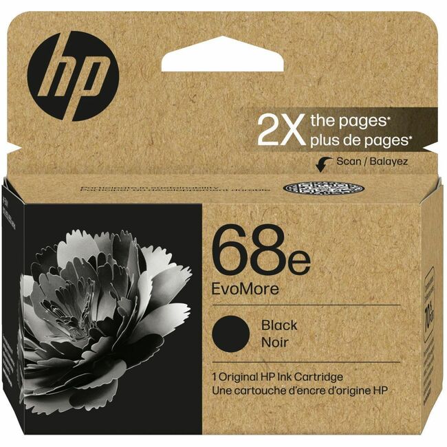 HP I 7FP22TN HP EvoMore 68e Original Inkjet Ink Cartridge - Black - 1 Pack