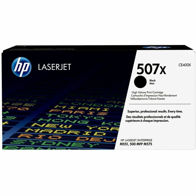 HP I CE400X HP 507X Original High Yield Laser Toner Cartridge - Single Pack - Black - 1 Each