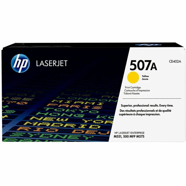HP I CE402A HP 507A Original Laser Toner Cartridge - Single Pack - Yellow - 1 Each