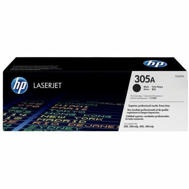 HP I CE410A HP 305A (CE410A) Original Standard Yield Laser Toner Cartridge - Single Pack - Black - 1 Each