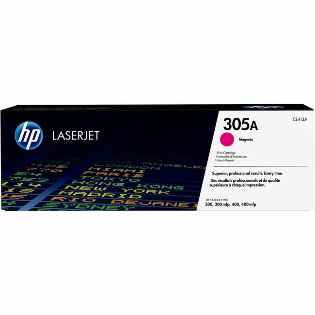 HP I CE413A HP 305A (CE413A) Original Standard Yield Laser Toner Cartridge - Single Pack - Magenta - 1 Each