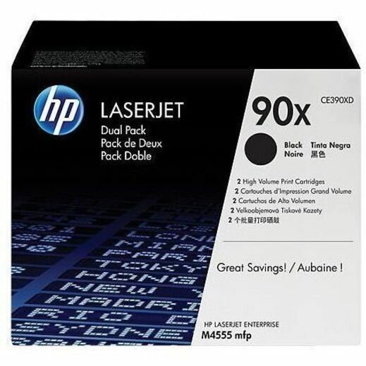 HP I CE390XD HP 90X (CE390XD) Original Laser Toner Cartridge - Dual Pack - Black - 1 Carton