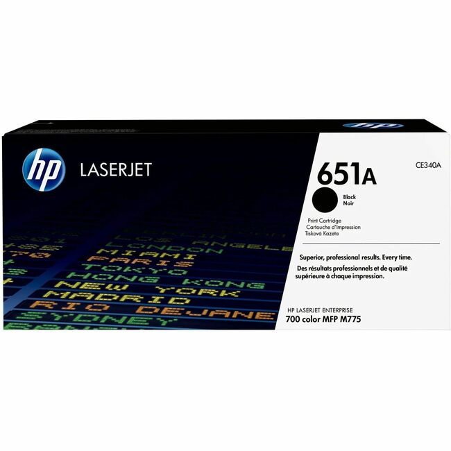 HP I CE340A HP 651A (CE340A) Original Laser Toner Cartridge - Single Pack - Black - 1 Each