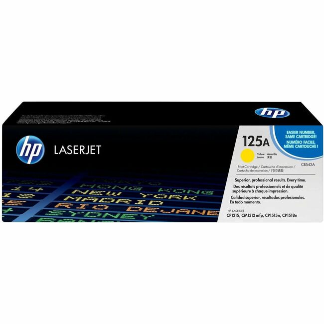 HP I CB542A HP 125A (CB542A) Original Standard Yield Laser Toner Cartridge - Single Pack - Yellow - 1 Each
