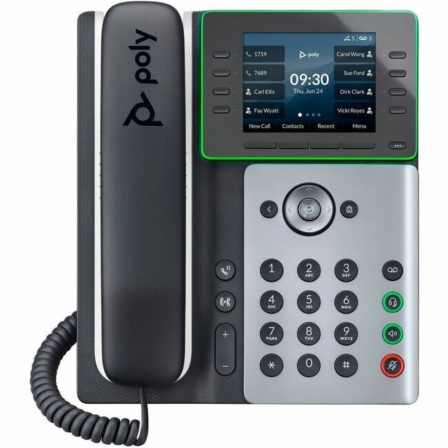 HP 8F3G7AA Poly Edge E320 IP Phone and PoE-enabled GSA/TAA