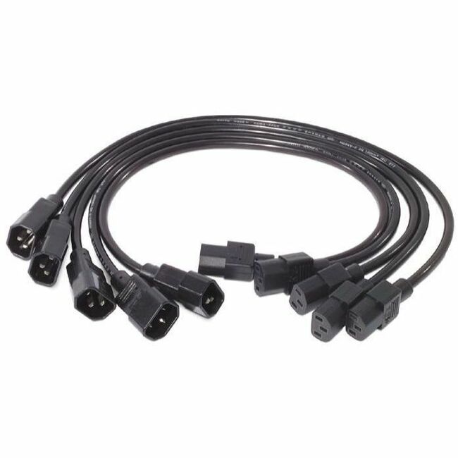 APC BY Schneider Electric AP9890 APC Power Cord Kit (5 ea), C13 to C14, 0.6m