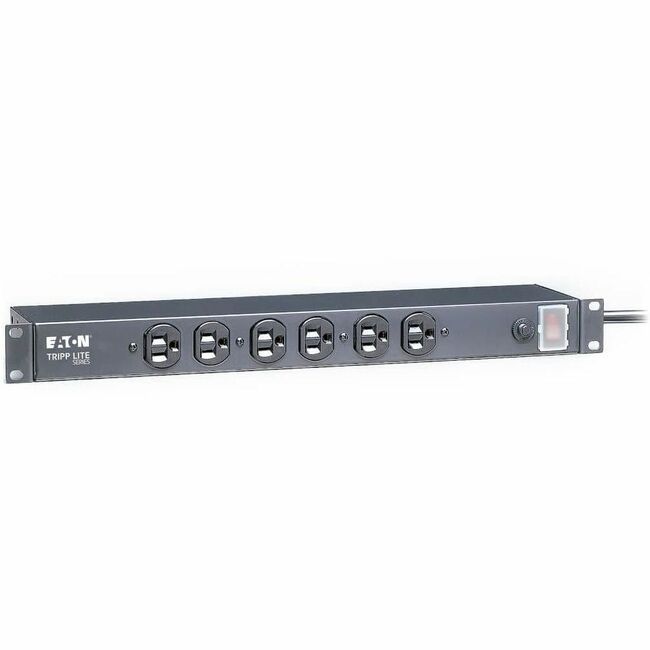 Eaton RS-0615-F 1U Rack-Mount Network Power Strip with 6 outlets and 15 ft. cord, designed for server racks and network equipment.