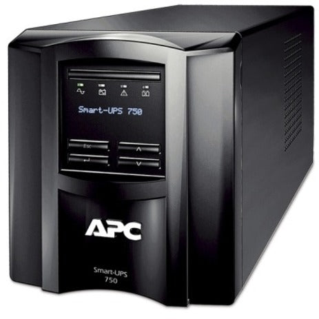 APC BY Schneider Electric SMT750J APC Smart-UPS, Line Interactive, 750VA, Tower, 100V, 6x NEMA 5-15R outlets, SmartSlot, AVR, LCD