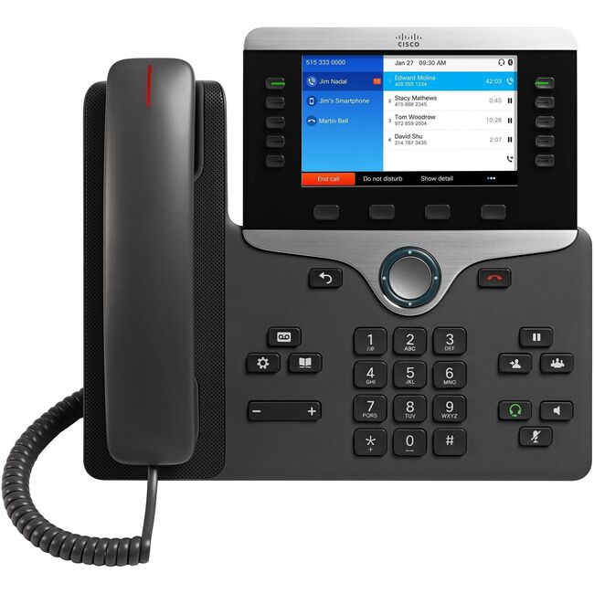 Cisco Systems CP-8851NR-K9= Cisco 8851NR IP Phone - Corded - Corded - Wall Mountable - Charcoal