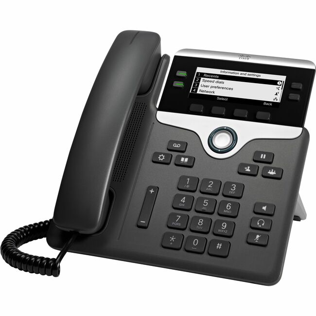 Cisco Systems CP-7841-3PCC-K9= Cisco 7841 IP Phone - Corded - Corded - Tabletop, Wall Mountable - Black - TAA Compliant