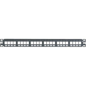 Panduit Corp NKPP24FMY Panduit 24-Port Flush Mount Modular Patch Panel, 1 RU.