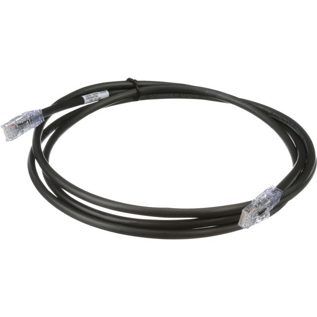 Panduit Corp UTP6AX7BL PanNet Patch Cord, 24 AWG, Cat. 6A, RJ45, 7 ft., Black