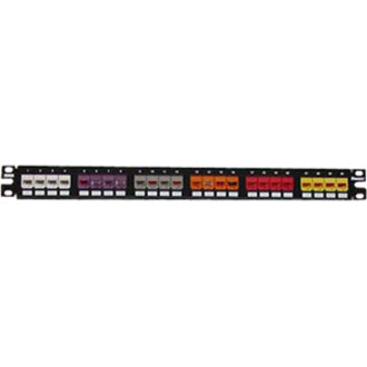 Panduit Corp CPP24FMWBLY Panduit Mini-Com CPP24FMWBL 24-Port Modular Patch Panel