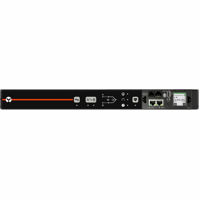 Vertiv VP5N31A0 Geist Switched Rack PDU with Next Generation IMD - 1U| 30A| 120V| (12) NEMA 5-20R Receptacles| L5-30P Plug| 2.8kW Power Capacity| VP5N31A0