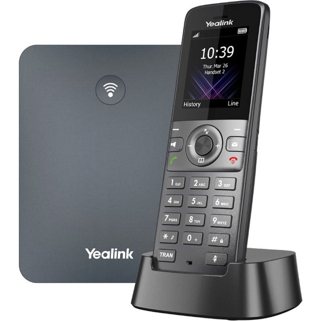 Yealink Network Technology CO. 1302022 Yealink W73P IP Phone - Cordless - Corded - DECT - Wall Mountable - Space Gray, Classic Gray