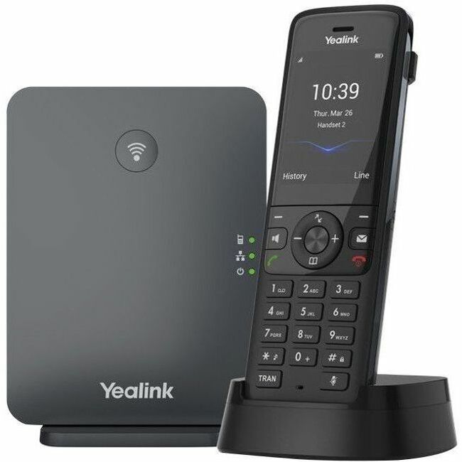 Yealink Network Technology CO. 1302026 Yealink W78P IP Phone - Cordless - Corded - DECT - Desktop, Wall Mountable - Black, Classic Gray