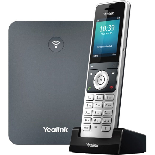 Yealink Network Technology CO. 1302024 Yealink W76P IP Phone - Cordless - Corded - DECT - Wall Mountable, Desktop - Alabaster Silver, Classic Gray