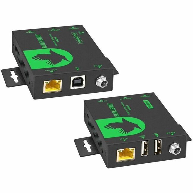 Monoprice, Inc. 44569 Monoprice Blackbird 4K60 Video Extender with HDMI and KVM Control up to 70m, HDCP 2.2, Audio Extraction, KVM Pass-Through