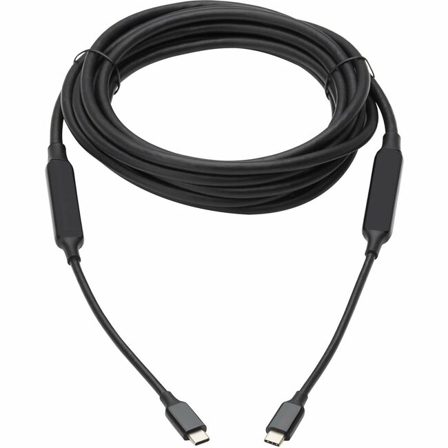 Eaton U420-05M-G2 Tripp Lite USB-C full-function active cable, 5m, black, supports USB 3.2 Gen 2, 8K 60Hz, 60W PD charging