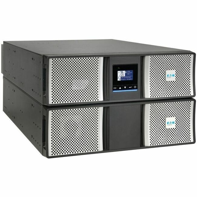 Eaton 9PX G2 3000VA online UPS with hardwired input/output, Cybersecure network card, extended run, 6U rack/tower setup.