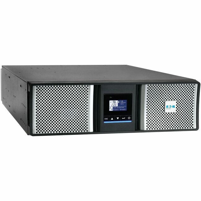 Eaton 9PX6KIECG2 6000VA 5400W online UPS with 6 C13 and 6 C39 outlets, network card, rack/tower, 208V, double-conversion.
