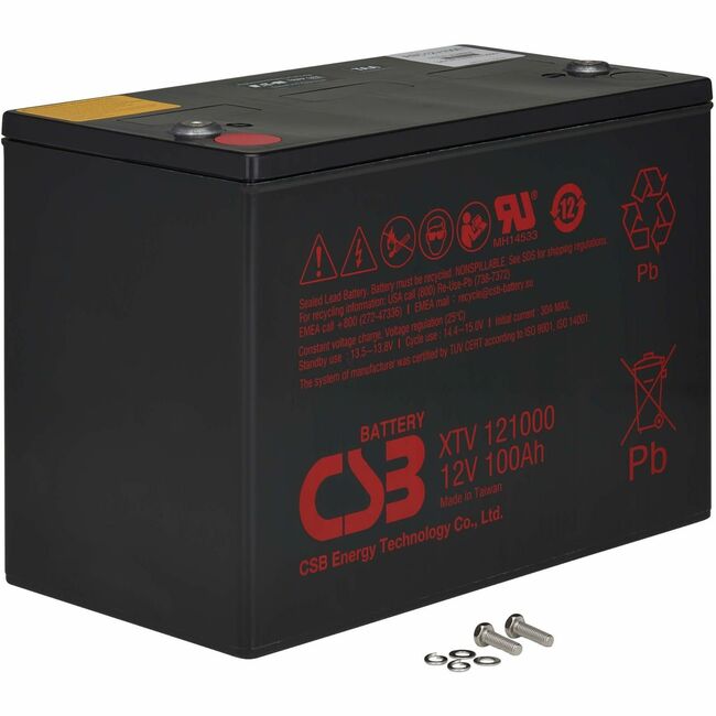 Eaton RBC12V100ET external 12V DC 100AH UPS battery module for network UPS, designed for extreme temperatures.
