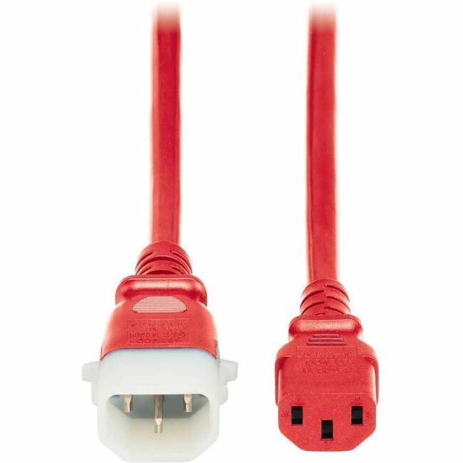 Eaton P005-E06-ARD-6 Tripp Lite Series power cords, C13 to P-Lock C14, heavy-duty red 6 ft. 6-pack for server rack power distribution