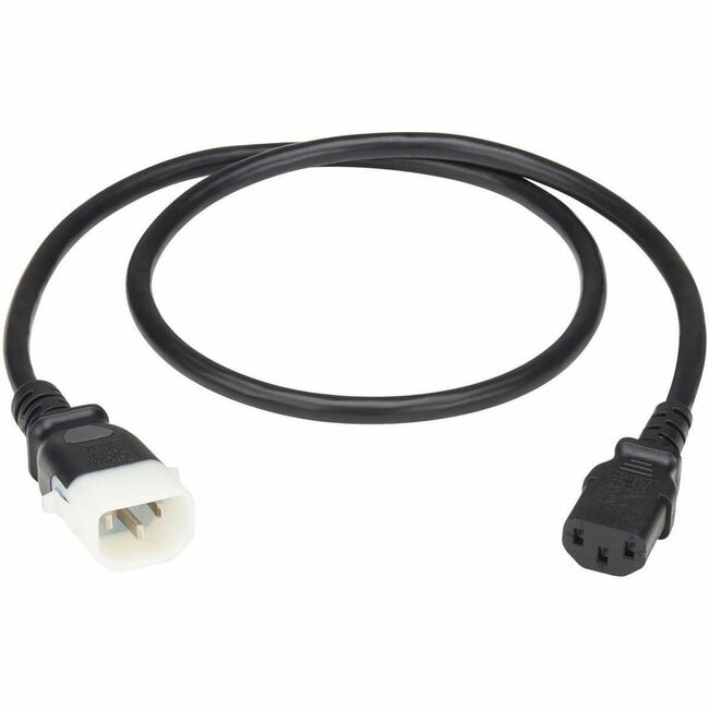 Eaton P004-E04 Tripp Lite Series PDU Power Cord, C13 to P-Lock C14 - North America and Europe Rated, 10A, 250V, 18 AWG, 4 ft. (1.2 m), Black