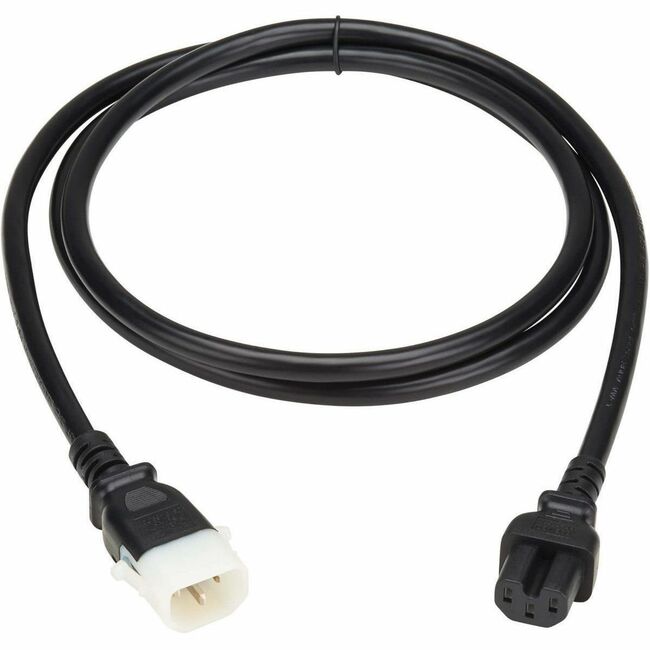 Eaton P018-E06-6 Tripp Lite PDU power cords with C15 to P-Lock C14 connectors, 6 ft black heavy-duty 15A 250V cables, 6 pack