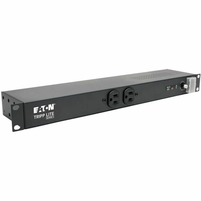 Eaton Isobar 12-outlet surge protector with 15 ft. cord, 3840 Joules, diagnostic LEDs, 1U rackmount for network servers