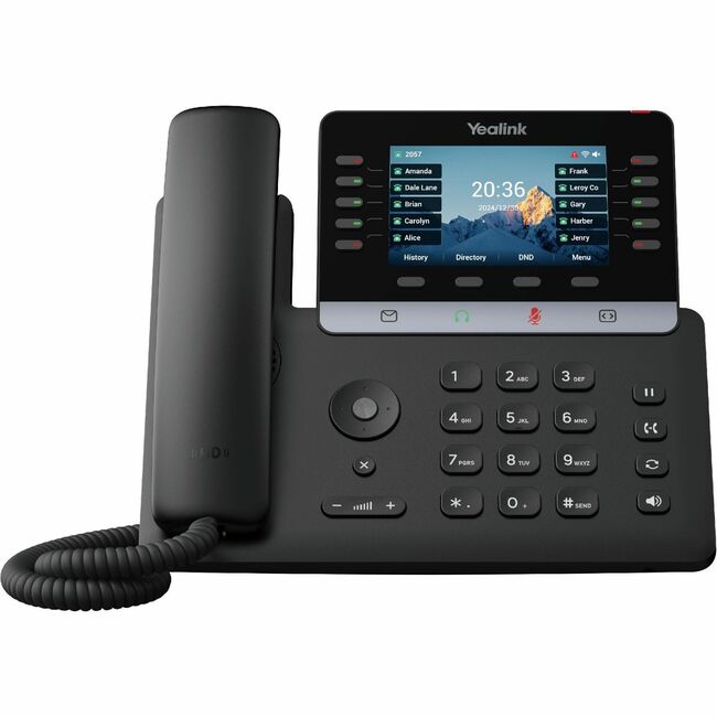 Yealink Network Technology CO. 1301222 Yealink T74U IP Phone - Corded - Corded - 10 Multiple Conferencing - Wall Mountable, Stand Mountable - Black