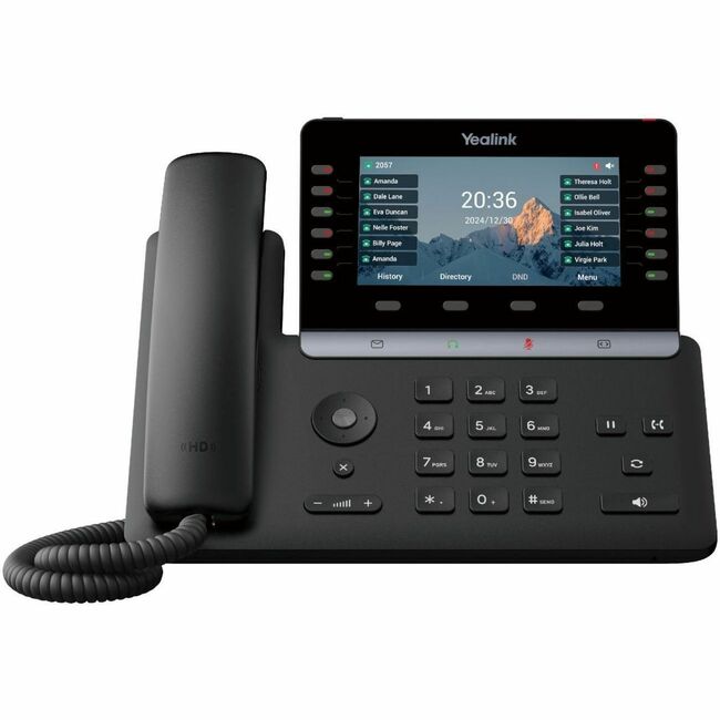 Yealink Network Technology CO. 1301220 Yealink SIP-T85W IP Phone - Corded - Corded/Cordless - Wi-Fi, Bluetooth, DECT - Wall Mountable, Desktop - Classic Gray