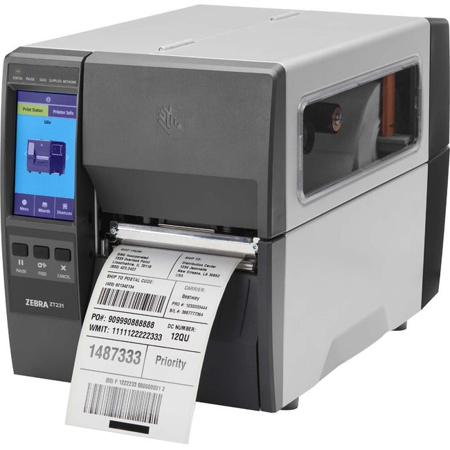 Strategic Sourcing-zebra ZT23143-T11000FZ Zebra ZT231 Thermal Transfer Printer - Monochrome - Label Print - Ethernet - USB - USB Host - Serial - Bluetooth - US