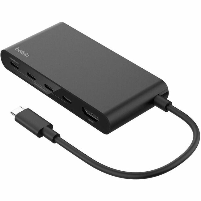 Belkin International INC AVC021FQBK Belkin 5-Port USB-C Hub - USB-C to 4x USB-C, 1x4K HDMI - 10 Gbps - 100W - Docking Station - Black