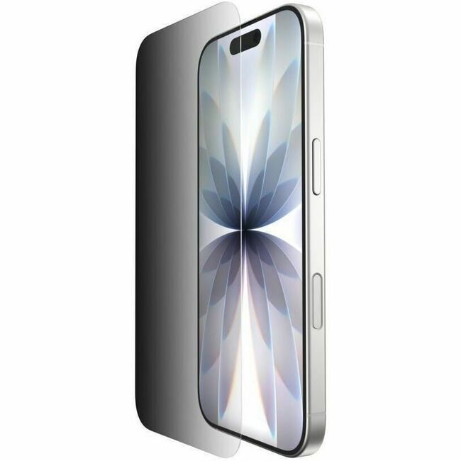 Belkin International INC OVA169FQ-REV Belkin InvisiGlass Privacy Filter Screen Protector for iPhone 17 / iPhone 16 Pro, Gen 2 Black, Transparent