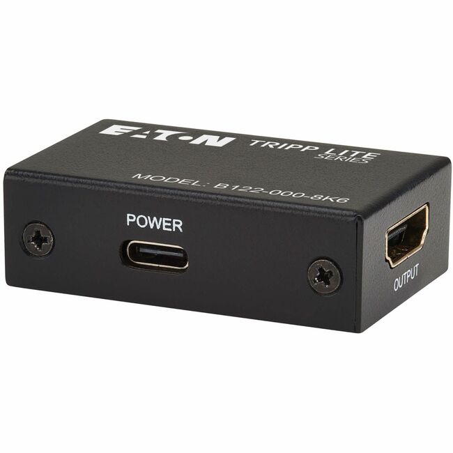 Eaton B122-000-8K6 Tripp Lite series 8K HDMI Signal Booster/Extender (F/F) - 8K 60 Hz, 4K 120 Hz, 4:4:4, HDR10+, Up to 10 m (32.8 ft.)