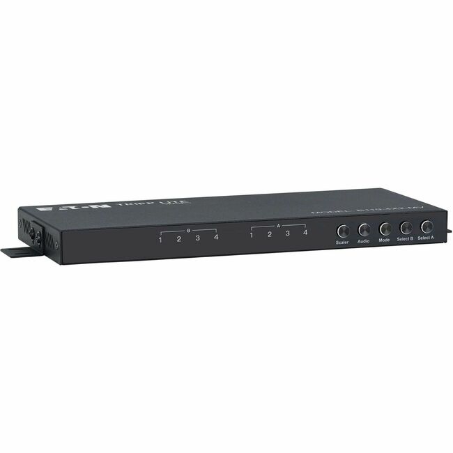 Eaton B119-4X2-MV Tripp Lite 4x2 matrix switch with quad multiviewer, 4K 30Hz, seamless switching, scaling, and remote control.