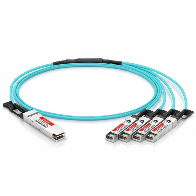Accortec Incorporated AOC-Q-4S-100G-3M-ACC Accortec 100GbE QSFP to 4x 25GbE SFP Active Optical Cable Arista Compatible- 3M