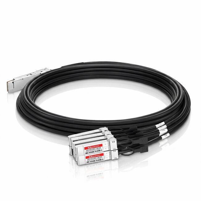 Accortec Incorporated CAB-D-8S-400G-1.5M-ACC Accortec 400GBASE-CR8 QSFP-DD to 8 x 50GBASE-CR SFP Twinax Copper Cable Arista Compatible- 1.5